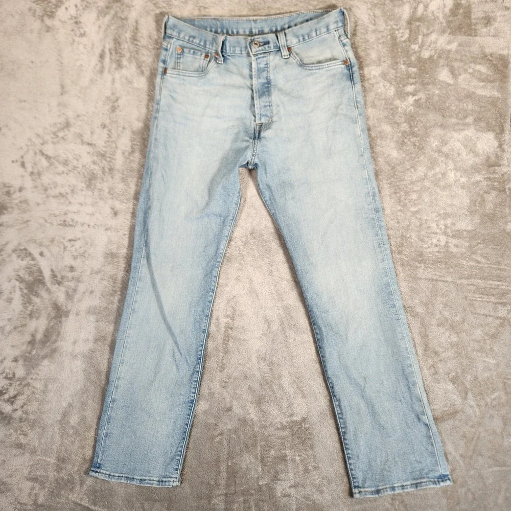 Levi's 501XX Original Fit Jeans Mens 30x30 Light Wash Blue Excellent Button Fly